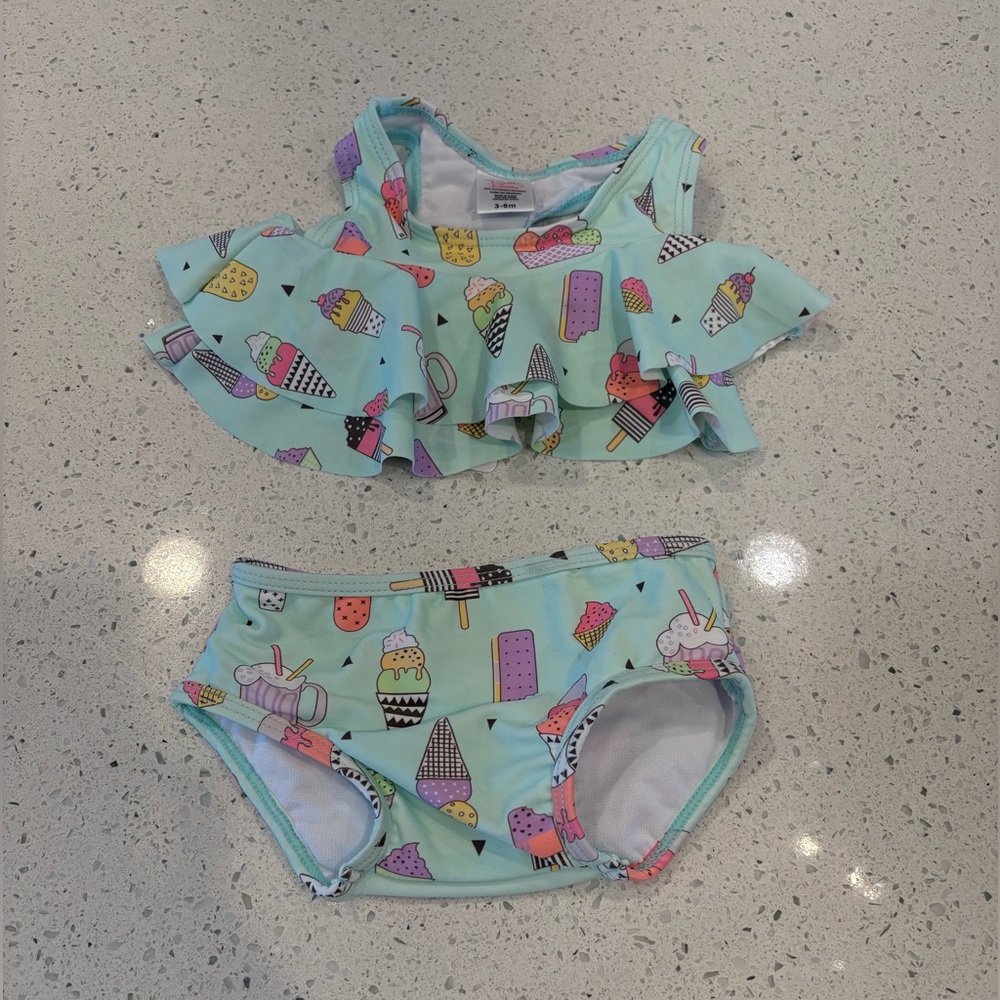 NWT Ruffle Butts Two Piece Swimsuit